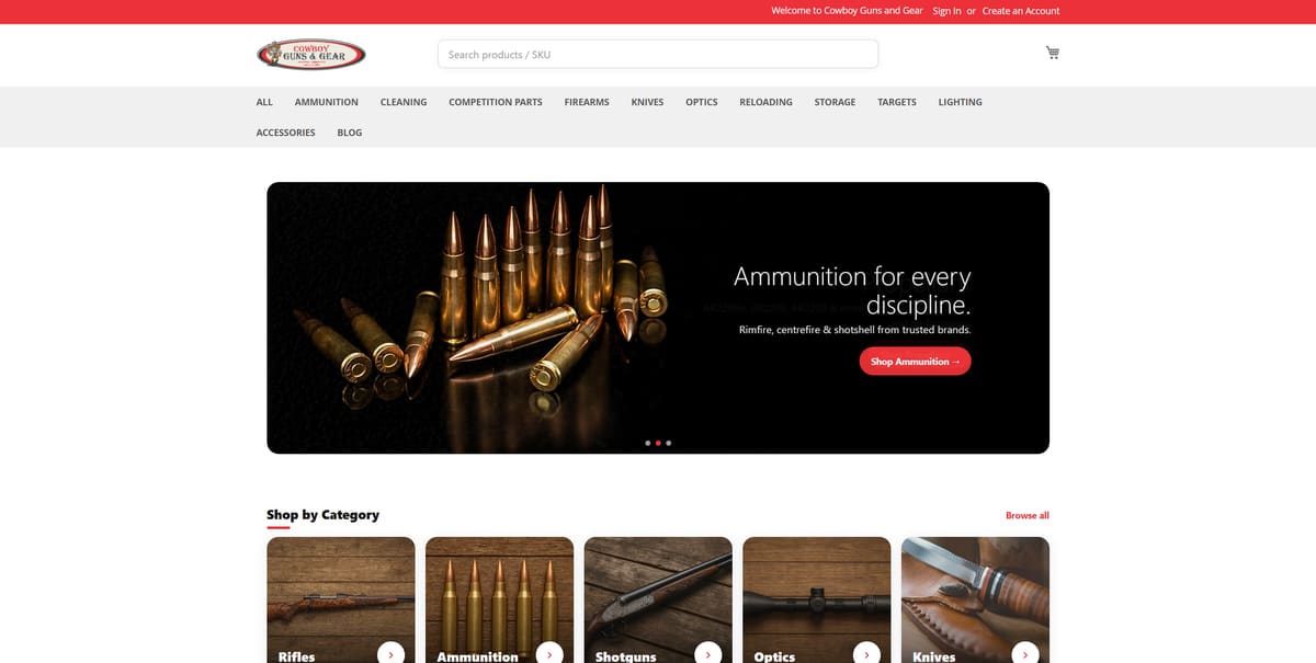 Screenshot of Cowboy Guns and Gear